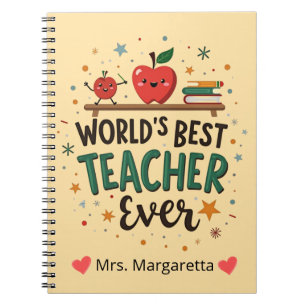 Cuaderno El mejor profesor del mundo - Gracioso diseño lúdi