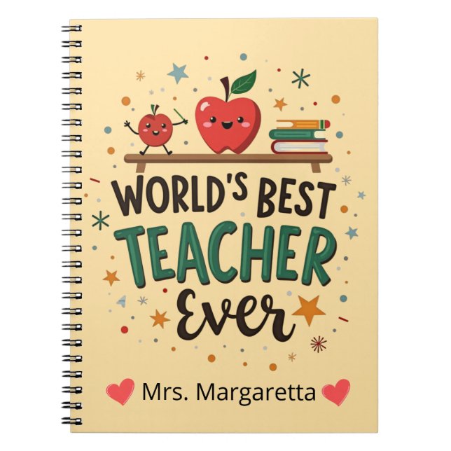 Cuaderno El mejor profesor del mundo - Gracioso diseño lúdi (Frente)