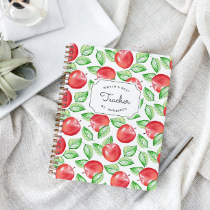 Cuaderno El mejor profesor del mundo   Patrón de Apple pers