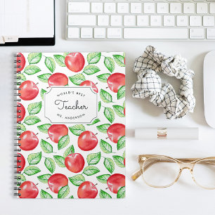 Cuaderno El mejor profesor del mundo   Patrón de Apple pers