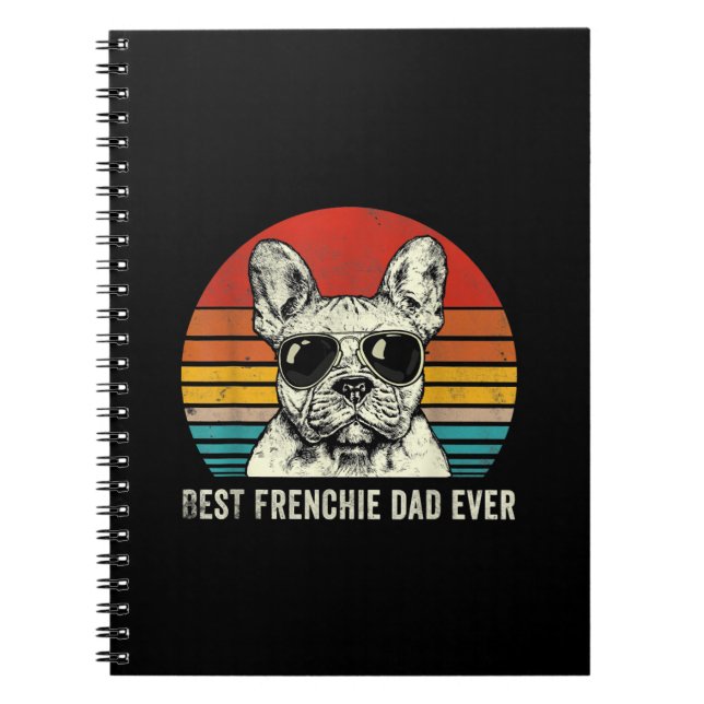 Cuaderno El mejor regalo de Bulldog francés para papá franc (Frente)