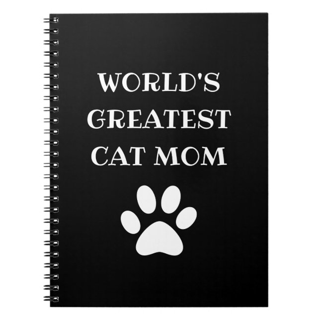 Cuaderno El mejor texto de Personalizado de gatos de un mun (Frente)
