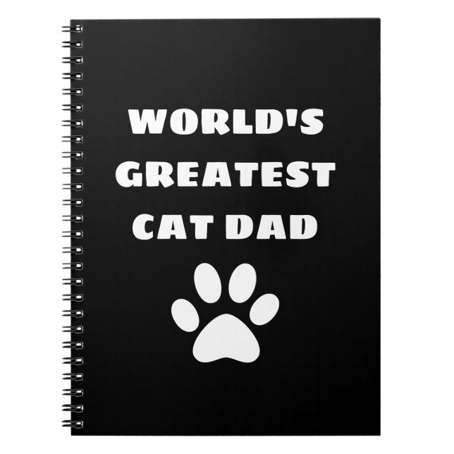 Cuaderno El mejor texto de Personalizado de papá gato del m (Frente)