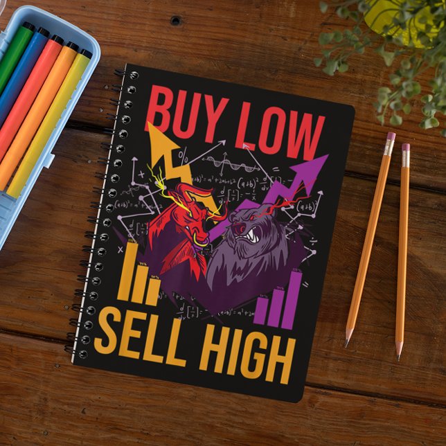 CUADERNO EL MERCADO BULL COMPRA UN MERCADO DE ACCIONES DE C (BULL MARKET BUY LOW SELL HIGH TRADING STOCK MARKET NOTEBOOK)