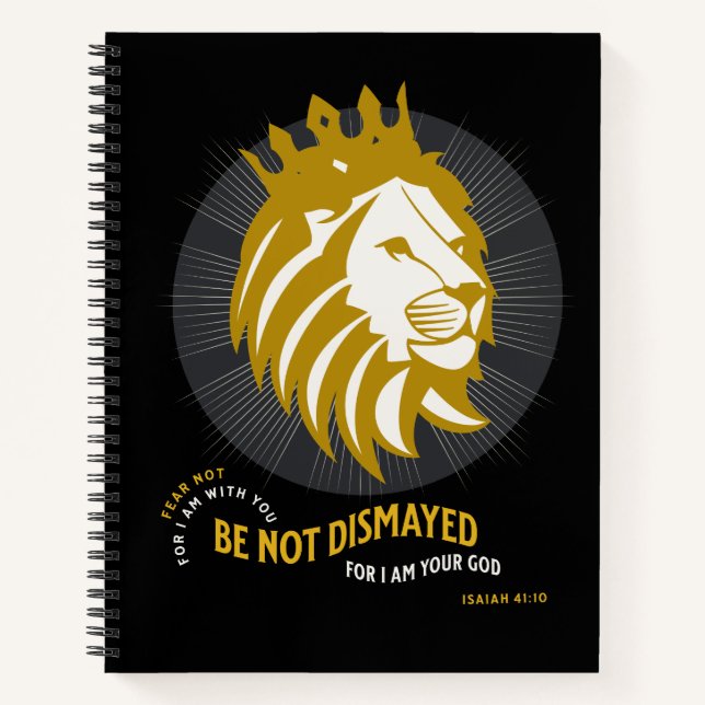 Cuaderno El Miedo No Esté Conmocionado Isaías 41:10 (Anverso)