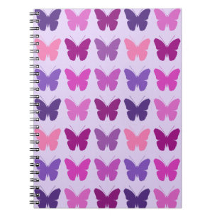 Cuaderno El modelo de mariposa pica colores de malva de las