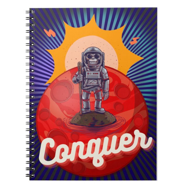 Cuaderno el mono conquista el planeta rojo (Frente)