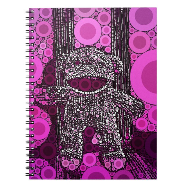Cuaderno El mono enrrollado del calcetín circunda arte pop (Frente)