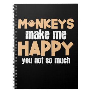 Cuaderno El mono me hace feliz