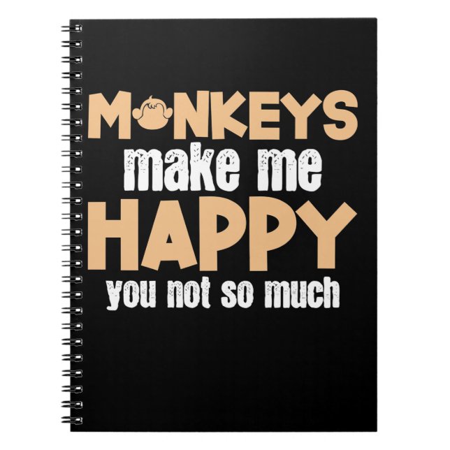 Cuaderno El mono me hace feliz (Frente)