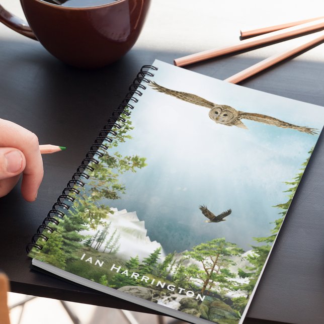 Cuaderno El Monograma de la Lechuza de la Naturaleza Monogr (Subido por el creador)
