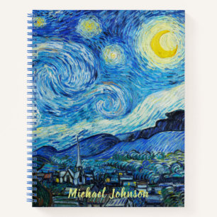 Cuaderno El monograma de la noche estrellada de Vincent Van