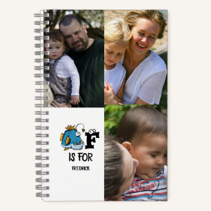 Cuaderno El monograma F del personalizado es para el ilustr