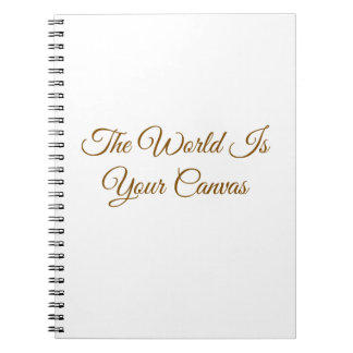 Cuaderno "El Mundo Es Tu Lienzo" Minimalista