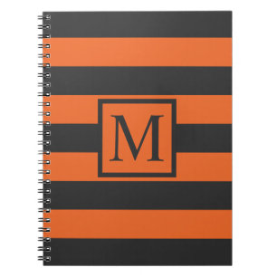 Cuaderno El naranja raya Guestbook del monograma el   de