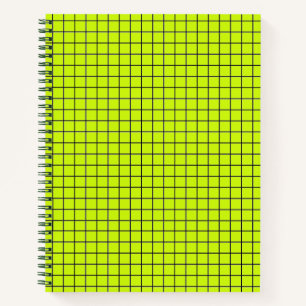 Cuaderno El New Yellow Black Grid College gobierna un bloc 