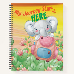 Cuaderno El nombre del elefante lindo del bloc de notas de