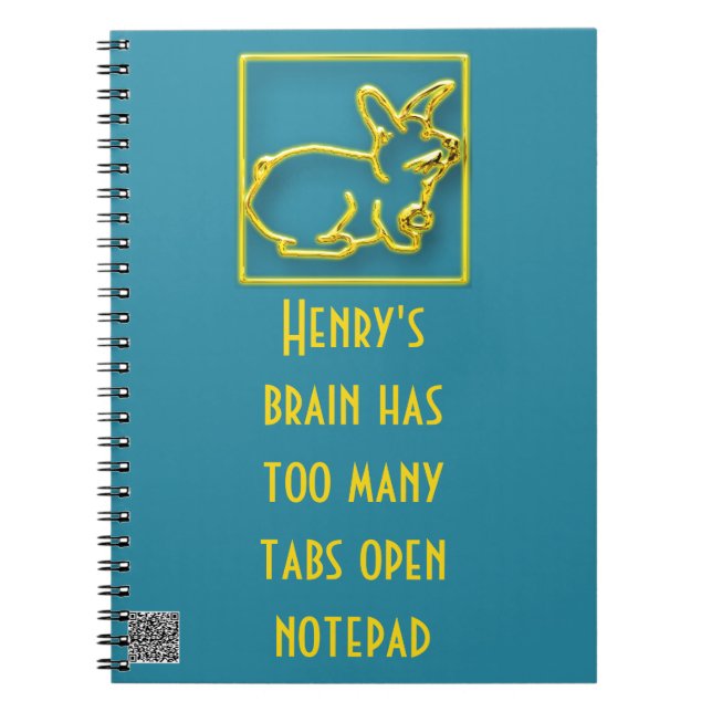 Cuaderno El Nombre Personalizado Tiene Demasiadas Tabulacio (Frente)