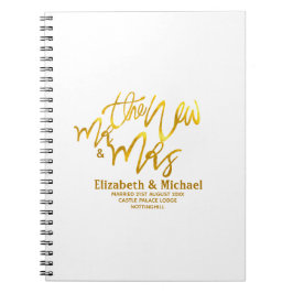 Cuaderno El nuevo Sr. y la Sra. (añada nombre, fecha, lugar