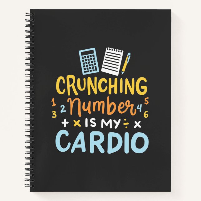 Cuaderno El número de conteo es mi cardio (Anverso)