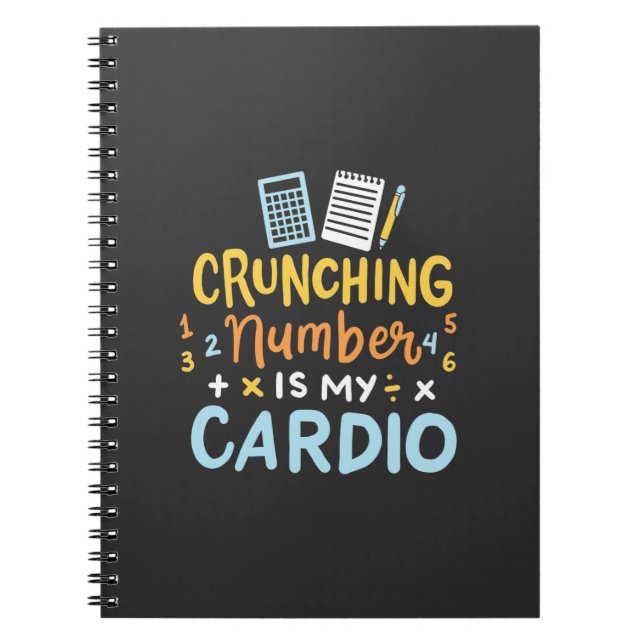 Cuaderno El número de conteo es mi cardio (Frente)