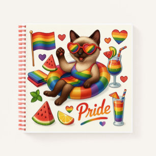 Cuaderno El orgullo del gato provoca el orgullo LGBTQ inspi