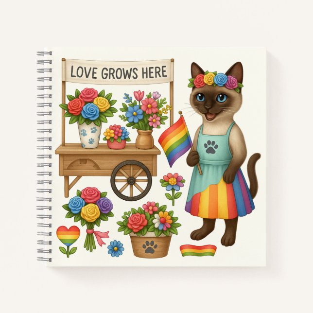Cuaderno El orgullo del gato provoca el orgullo LGBTQ inspi (Anverso)