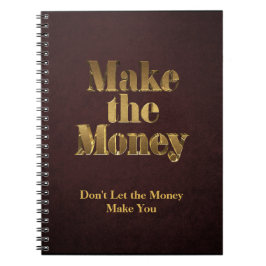 Cuaderno El oro 3D hace el dinero