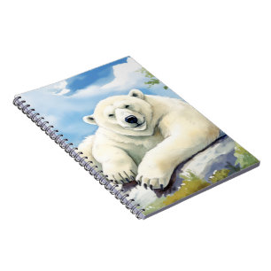 Cuaderno El oso polar relaja la diversión animal gracias a