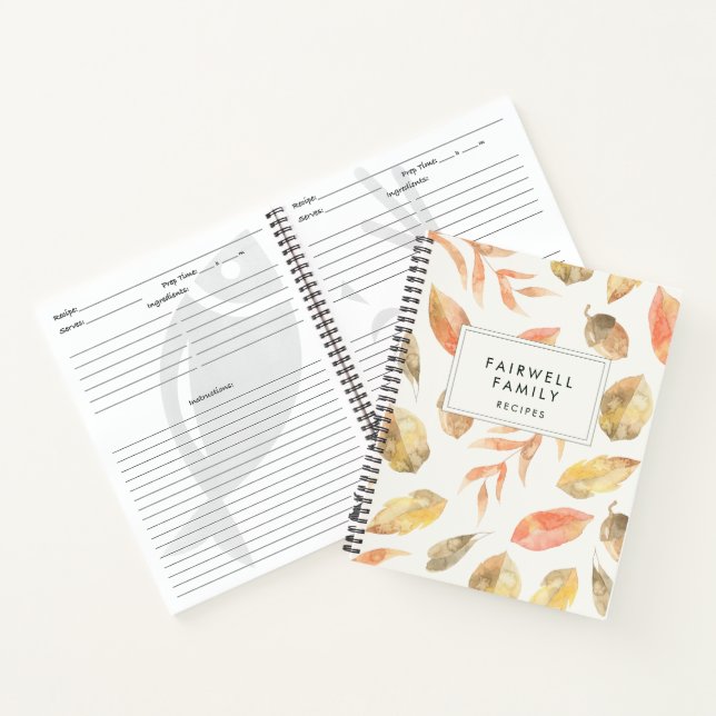 Cuaderno El otoño deja a la familia recetas cocinando (Interior)