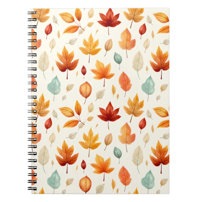 Cuaderno El otoño deja el patrón de belleza con estilo (Frente)