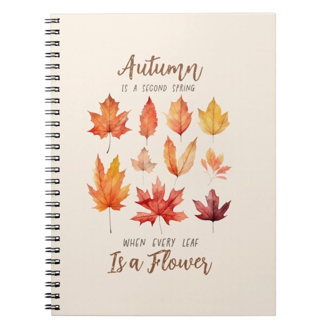 Cuaderno El otoño es una segunda primavera (Frente)