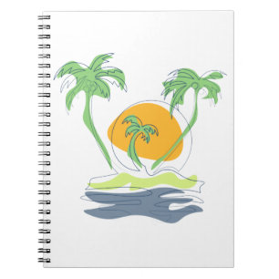 Cuaderno El paisaje de las playas de las islas tropicales.