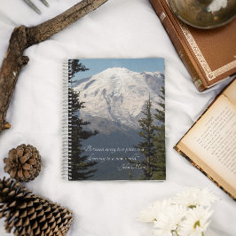 Cuaderno El paisaje del monte Rainier con la cita de John M