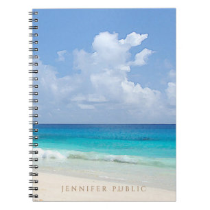 Cuaderno El paisaje marino de la naturaleza de la acuarela