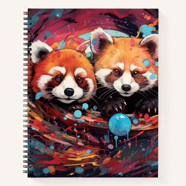 Cuaderno El Panda Rojo Coloroso Animal Encantador (Anverso)