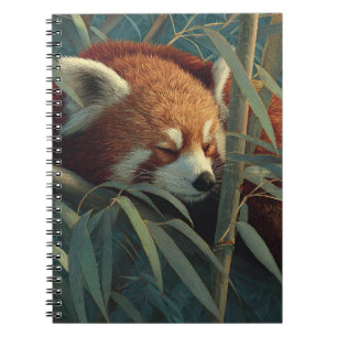 Cuaderno El Panda Rojo Dormido Bamboo Arte Forestal