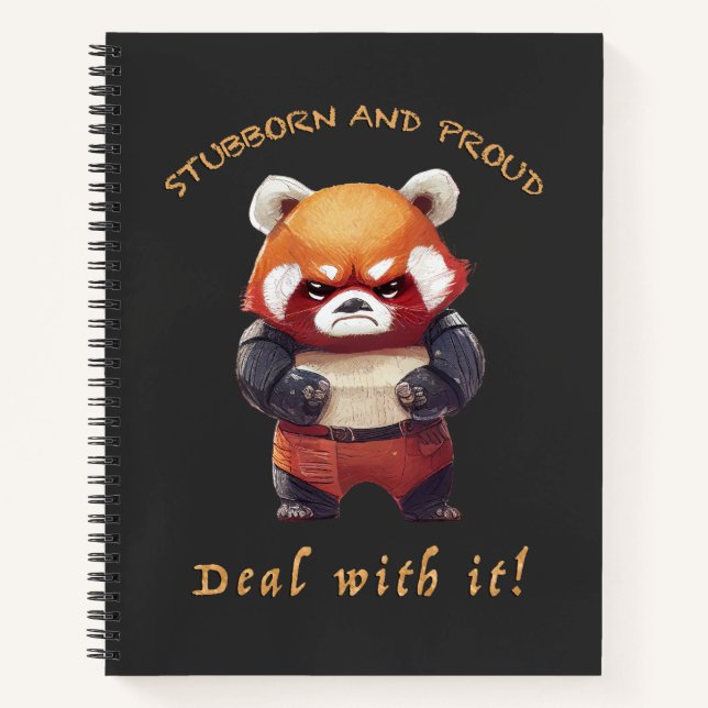 Cuaderno El Panda Rojo Trinitoso Se Enfrenta A La Diversión (Anverso)