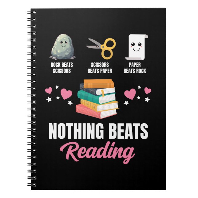 Cuaderno El papel de rock tira a nada que a leer (Frente)