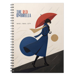 Cuaderno el paraguas rojo