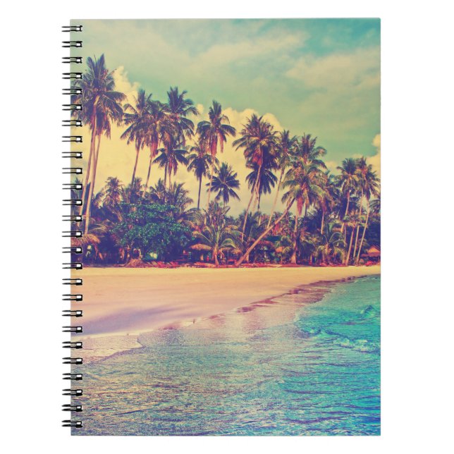 Cuaderno El paraíso tropical: mar, hotel, playa. (Frente)