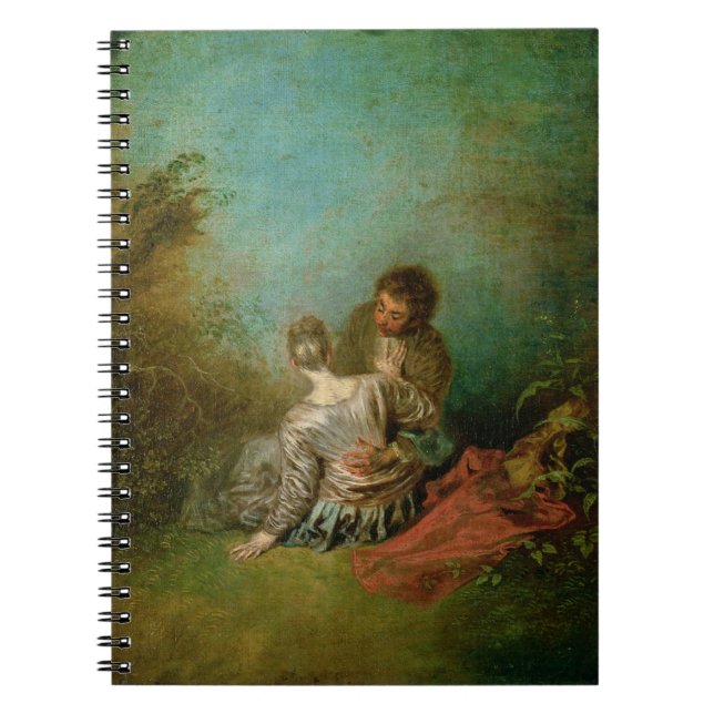 Cuaderno El paso en falso, c.1717 (aceite en lona) (Frente)