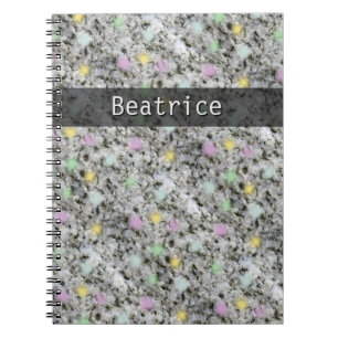 Cuaderno El pastel de la textura de la roca de la geología