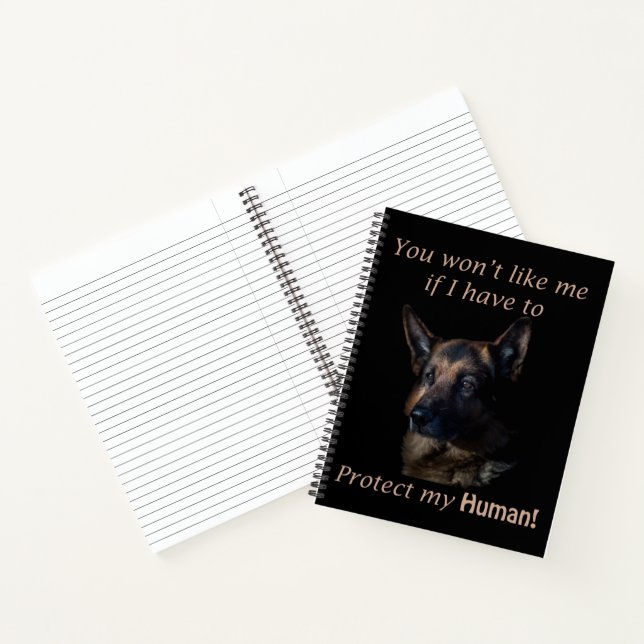 Cuaderno El pastor alemán protege a mi humano (Interior)