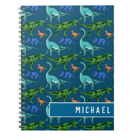 Cuaderno El patrón de los dinosaurios divertidos, niños, es