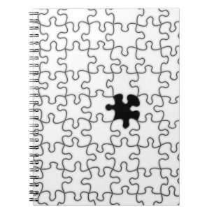 Cuaderno El patrón de pieza del rompecabezas que falta