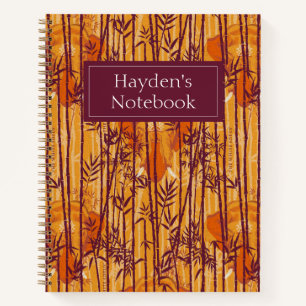 Cuaderno El patrón de safari del Lotus blanco