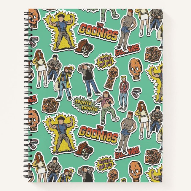 Cuaderno El patrón retro Pegatina de las Goonies (Anverso)