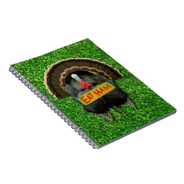 Cuaderno El pavo orgulloso de SlipperyJoe come jamón colgar (Lado Derecho)