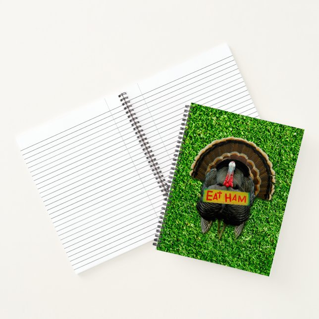 Cuaderno El pavo orgulloso de SlipperyJoe come jamón colgar (Interior)
